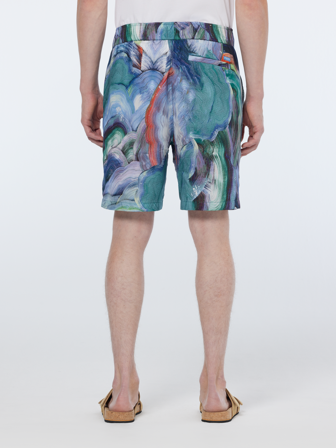 Fave - Printed Tencel relaxed fit bermuda short