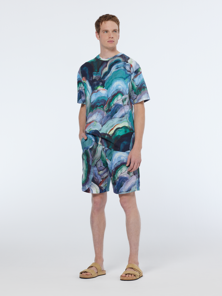 Fave - Printed Tencel relaxed fit bermuda short