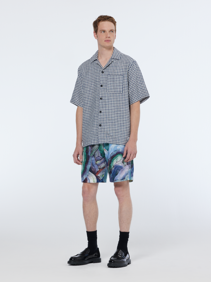 Relaxed-Fit SS Jacquard Shirt
