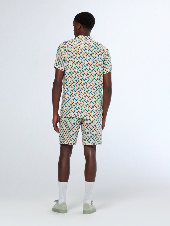 Regular-Fit SS AOP Viscose Shirt