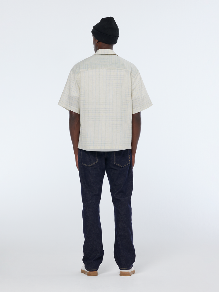 Relaxed-Fit SS Yarn-Dyed Check Shirt