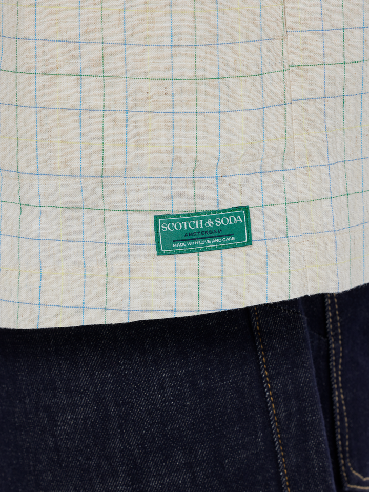 Relaxed-Fit SS Yarn-Dyed Check Shirt