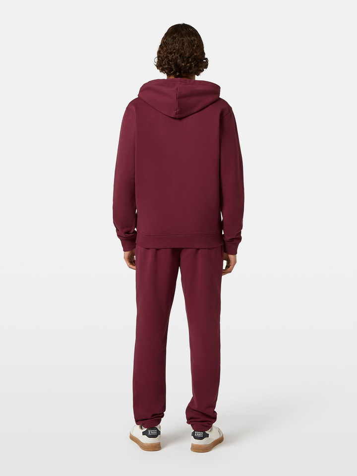Logo badge full zip through hoodie