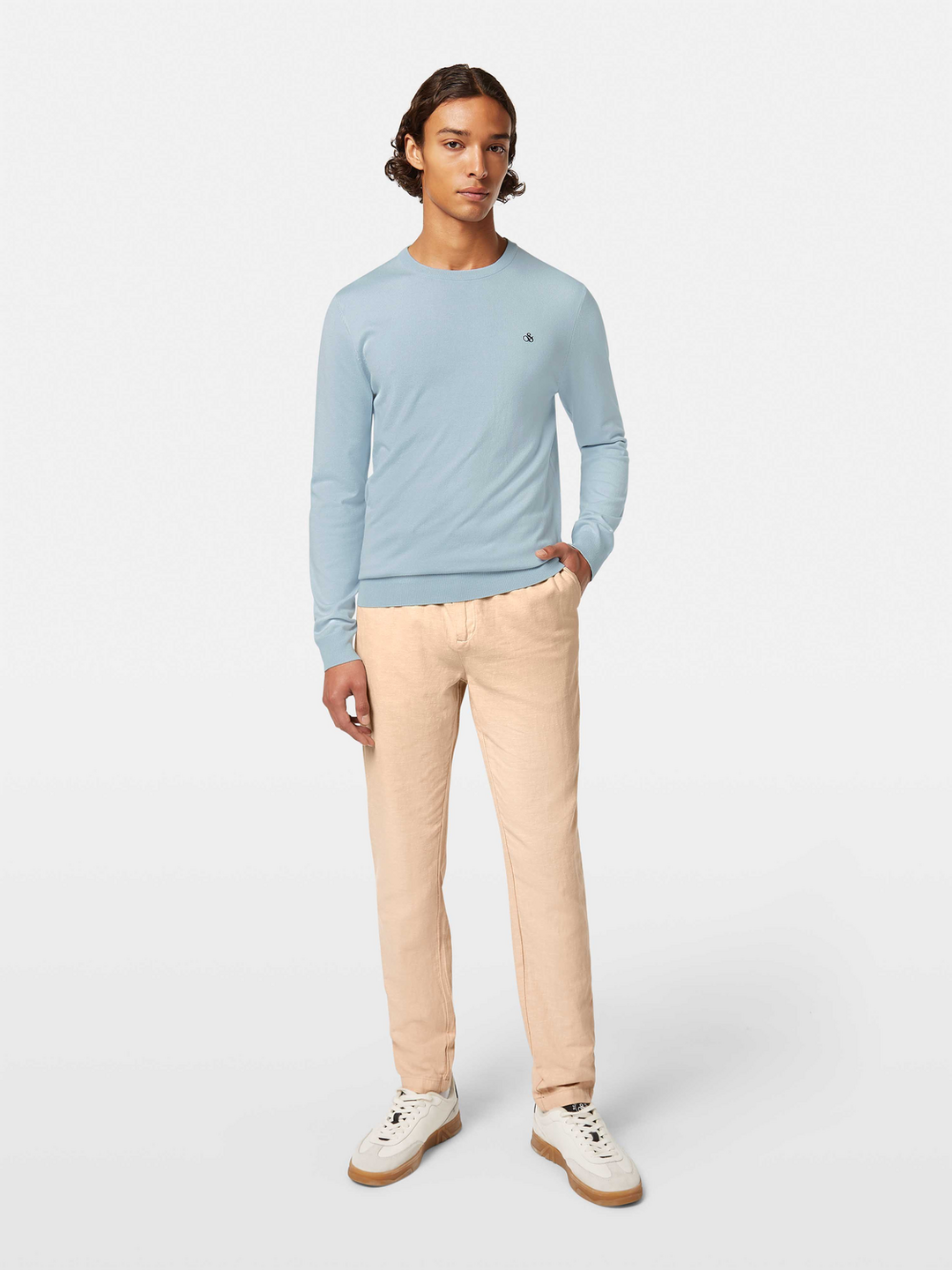 Seasonal core-Warren cotton-linen twill jogger