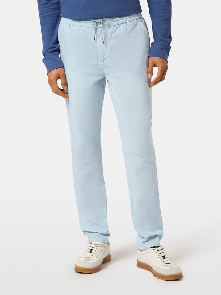 Seasonal core-Warren cotton-linen twill jogger
