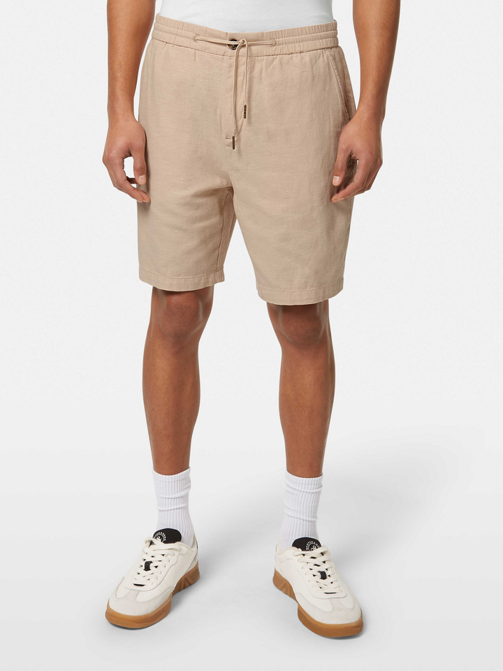 Seasonal core-Fave cotton/linen twill bermuda
