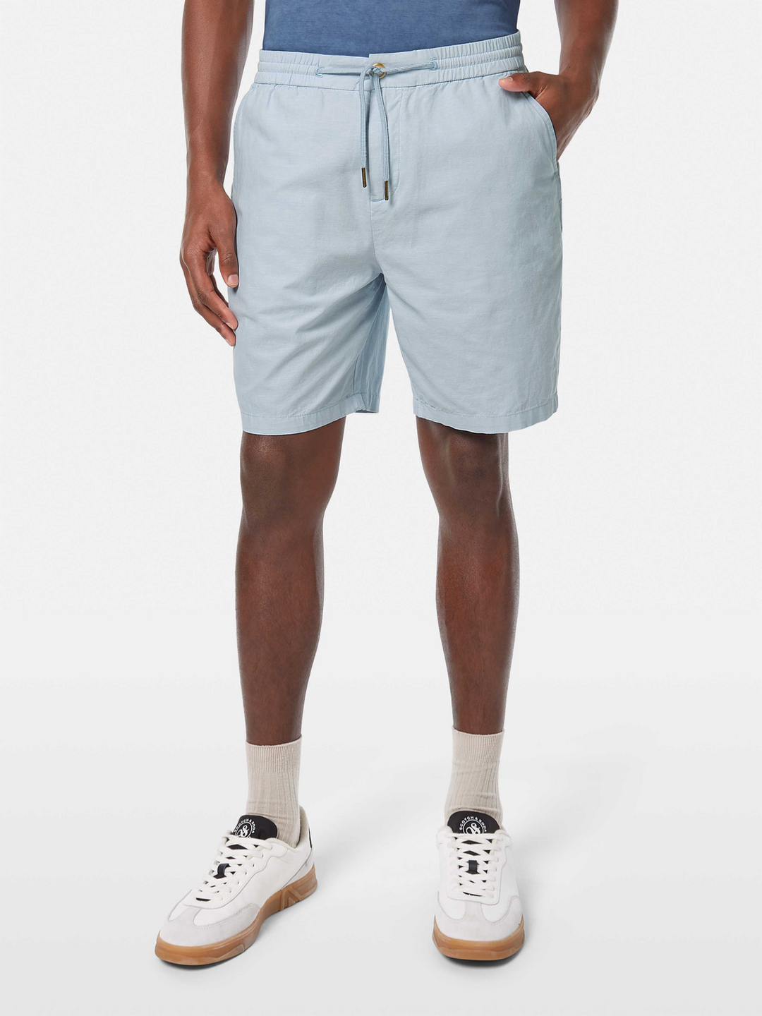 Seasonal core-Fave cotton/linen twill bermuda