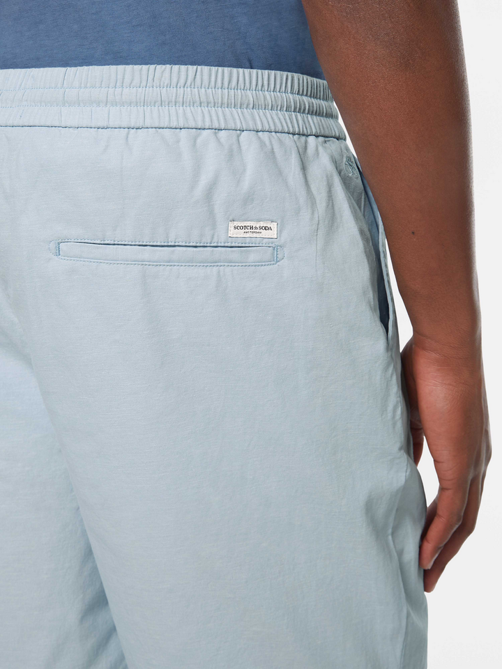 Seasonal core-Fave cotton/linen twill bermuda