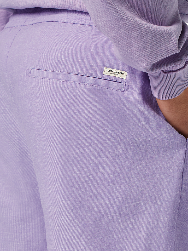 Seasonal core-Fave cotton/linen twill bermuda