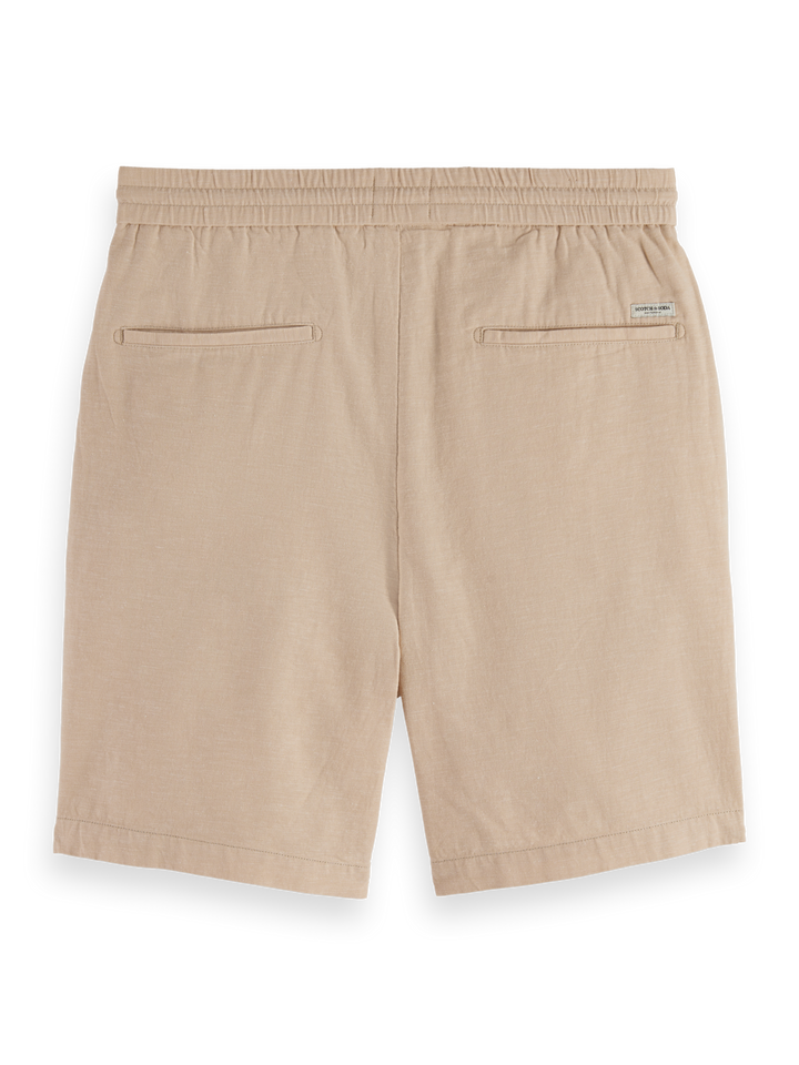 Seasonal core-Fave cotton/linen twill bermuda