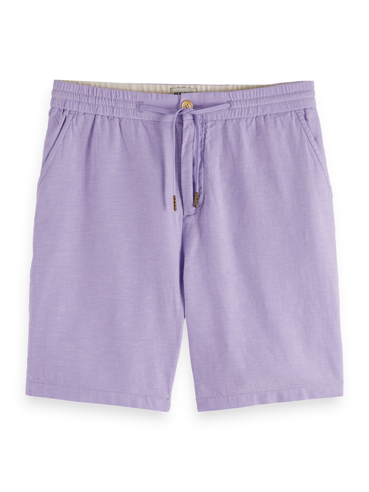 Seasonal core-Fave cotton/linen twill bermuda