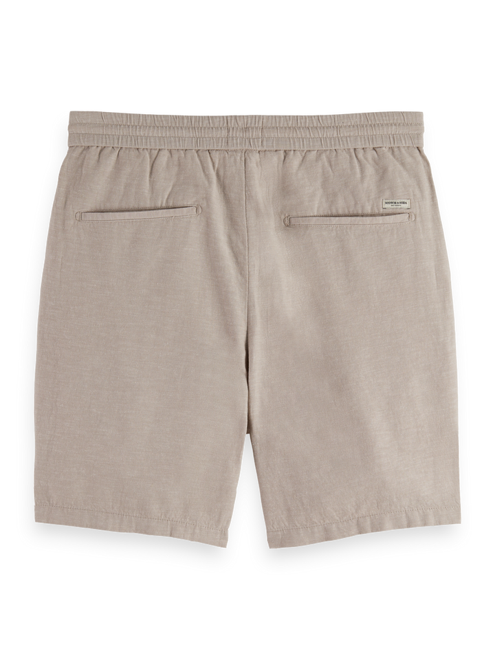 Seasonal core-Fave cotton/linen twill bermuda