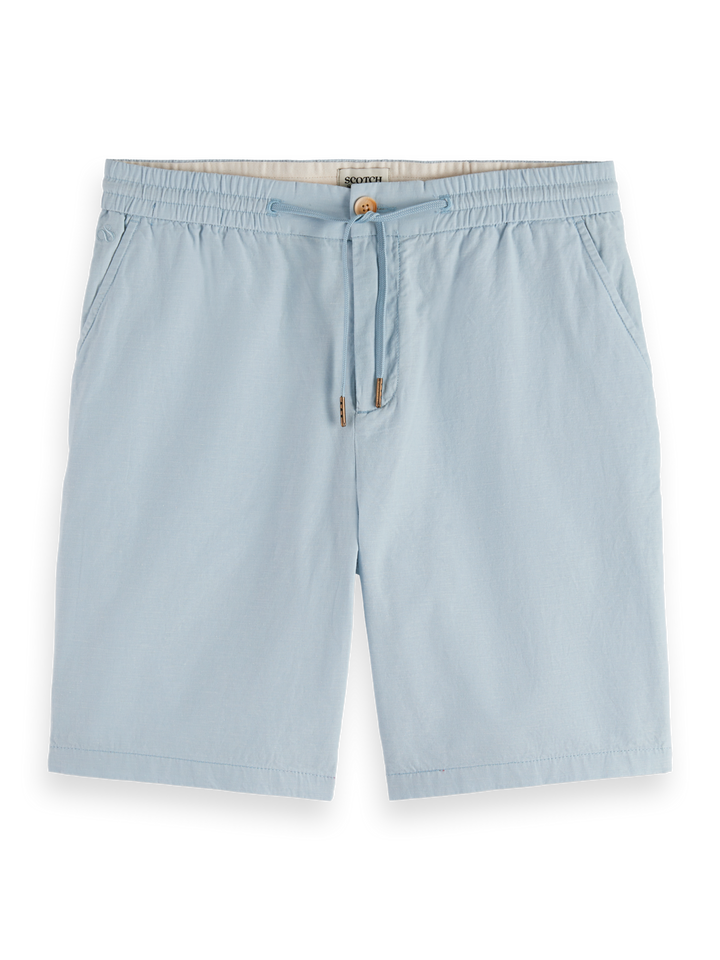 Seasonal core-Fave cotton/linen twill bermuda