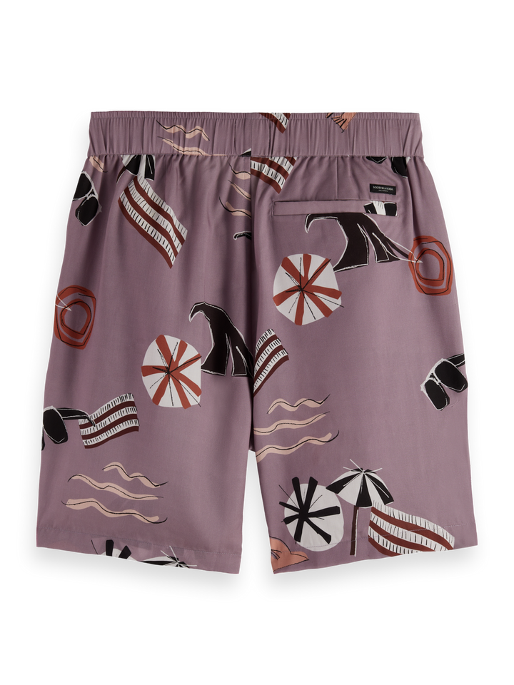 Fave - relaxed fit printed tencel bermuda short