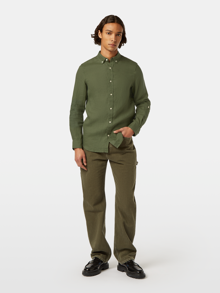 Seasonal core-Regular fit linen shirt