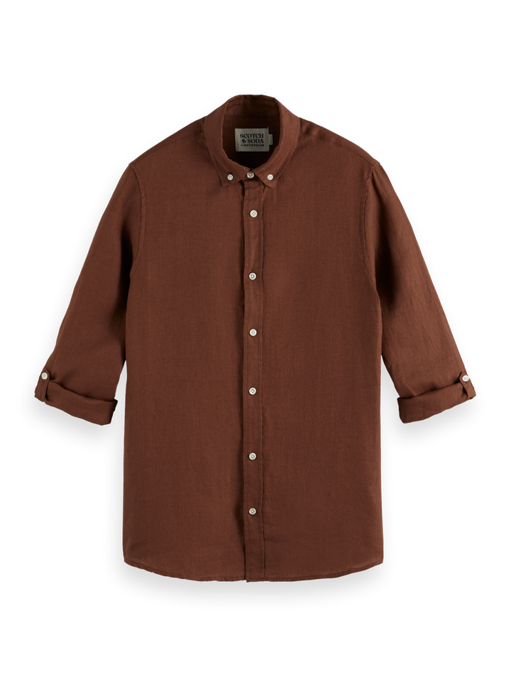 Seasonal core-Regular fit linen shirt