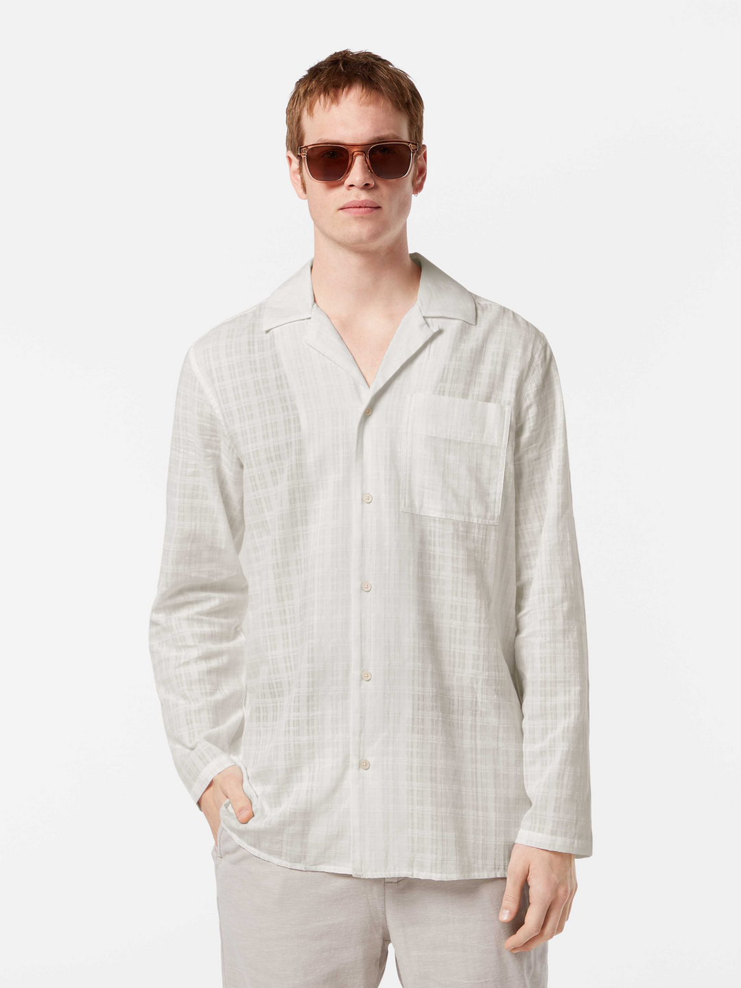 Cotton voile regular fit shirt