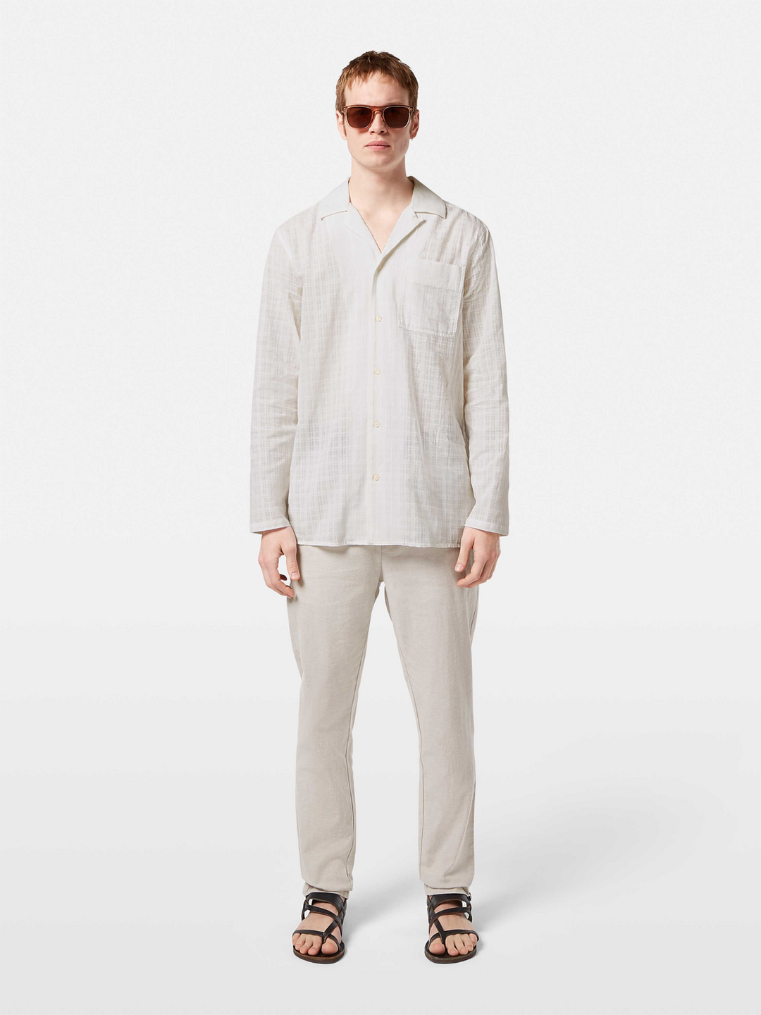 Cotton voile regular fit shirt