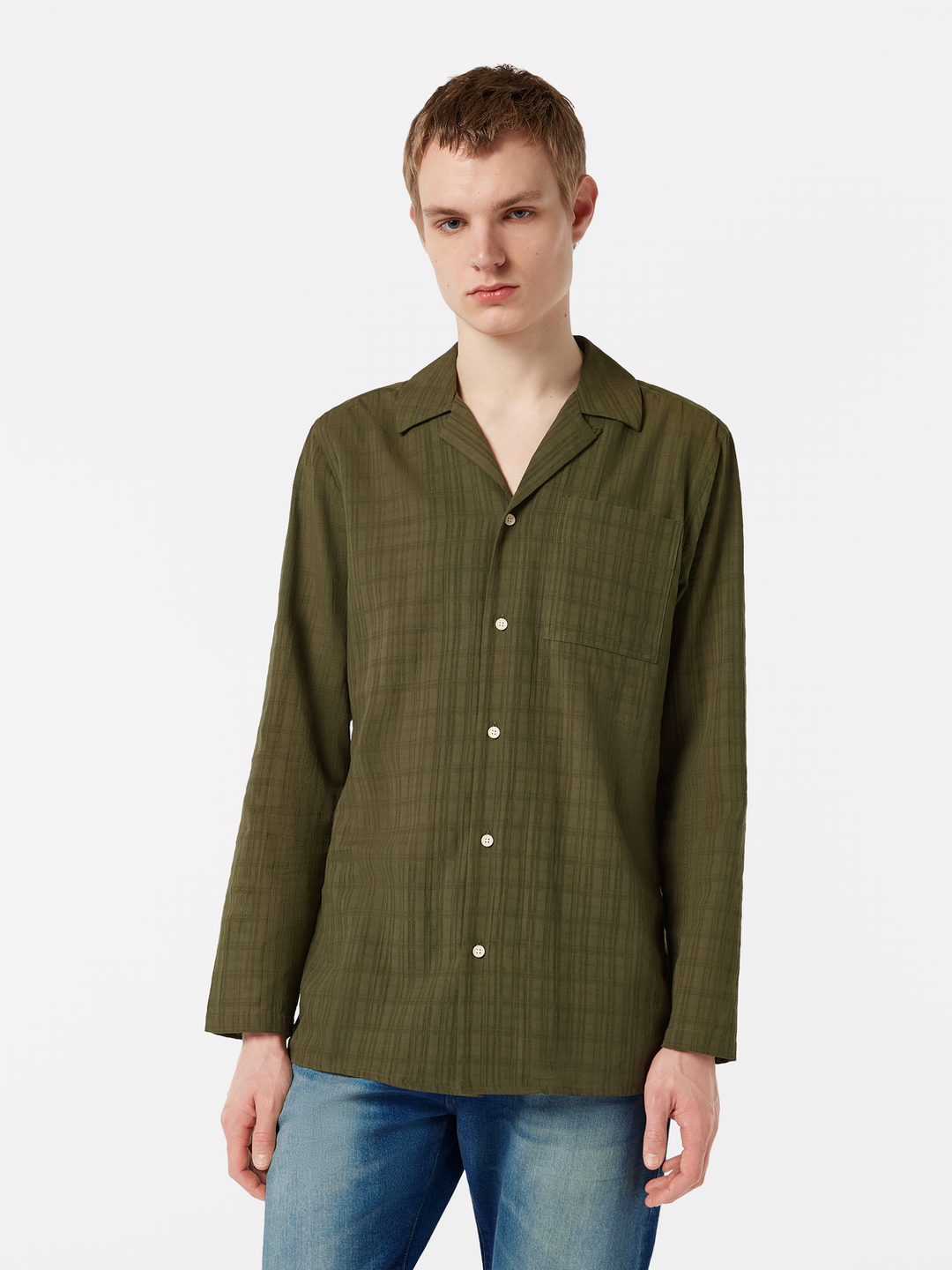 Cotton voile regular fit shirt