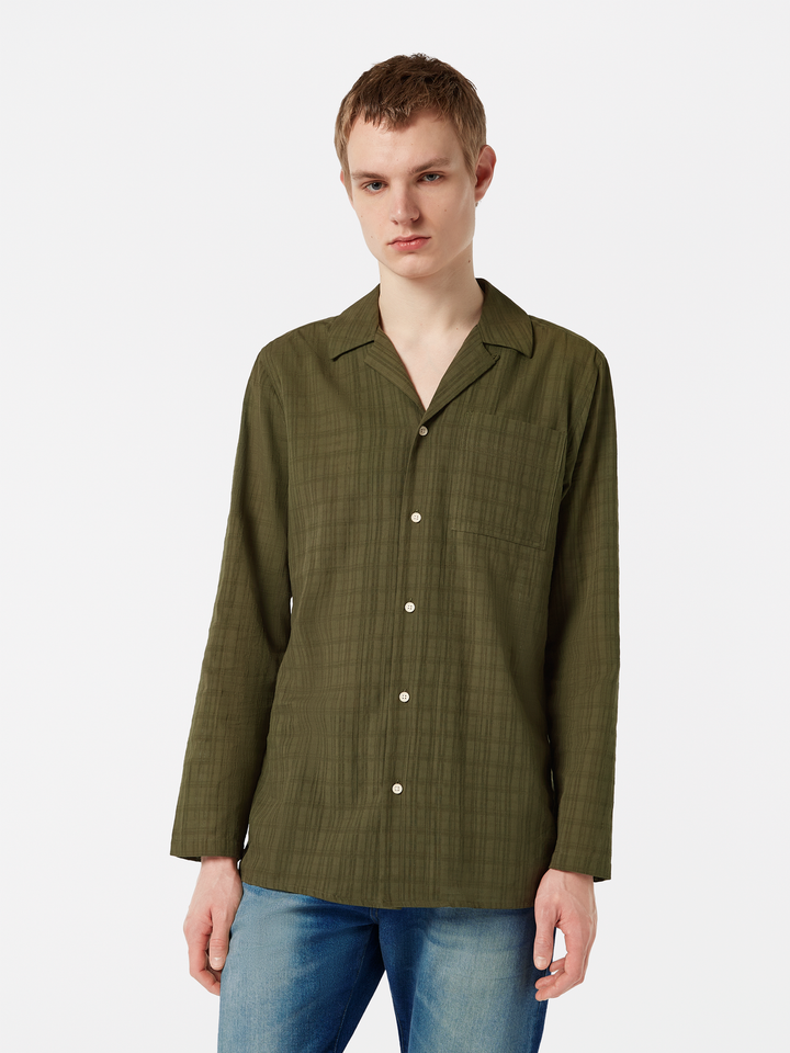 Cotton voile regular fit shirt