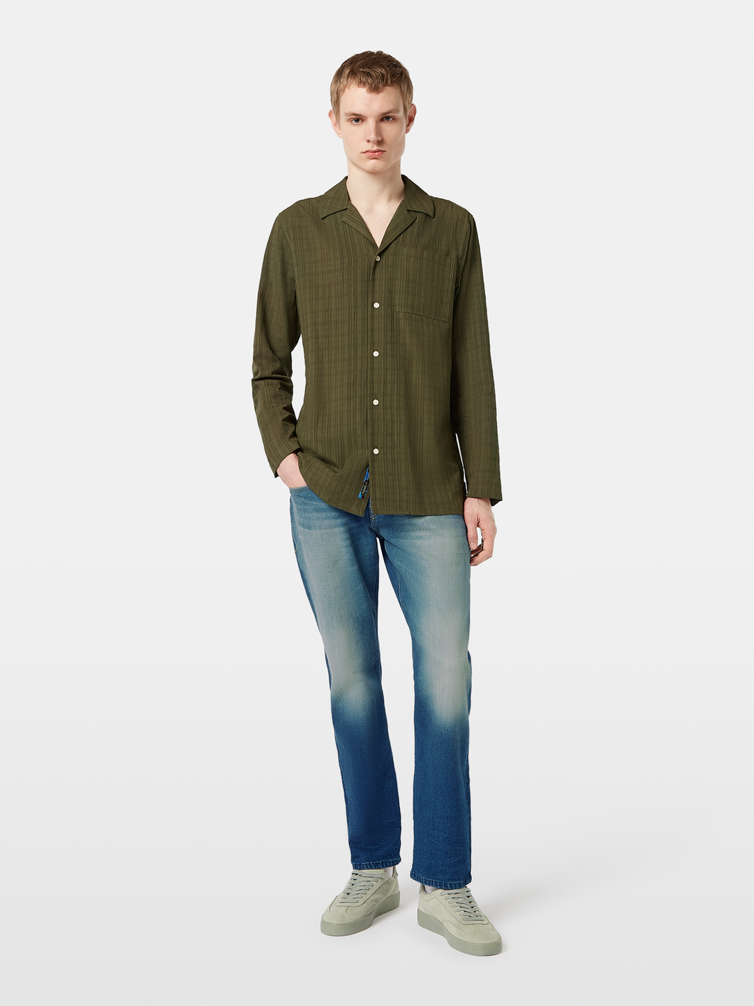 Cotton voile regular fit shirt