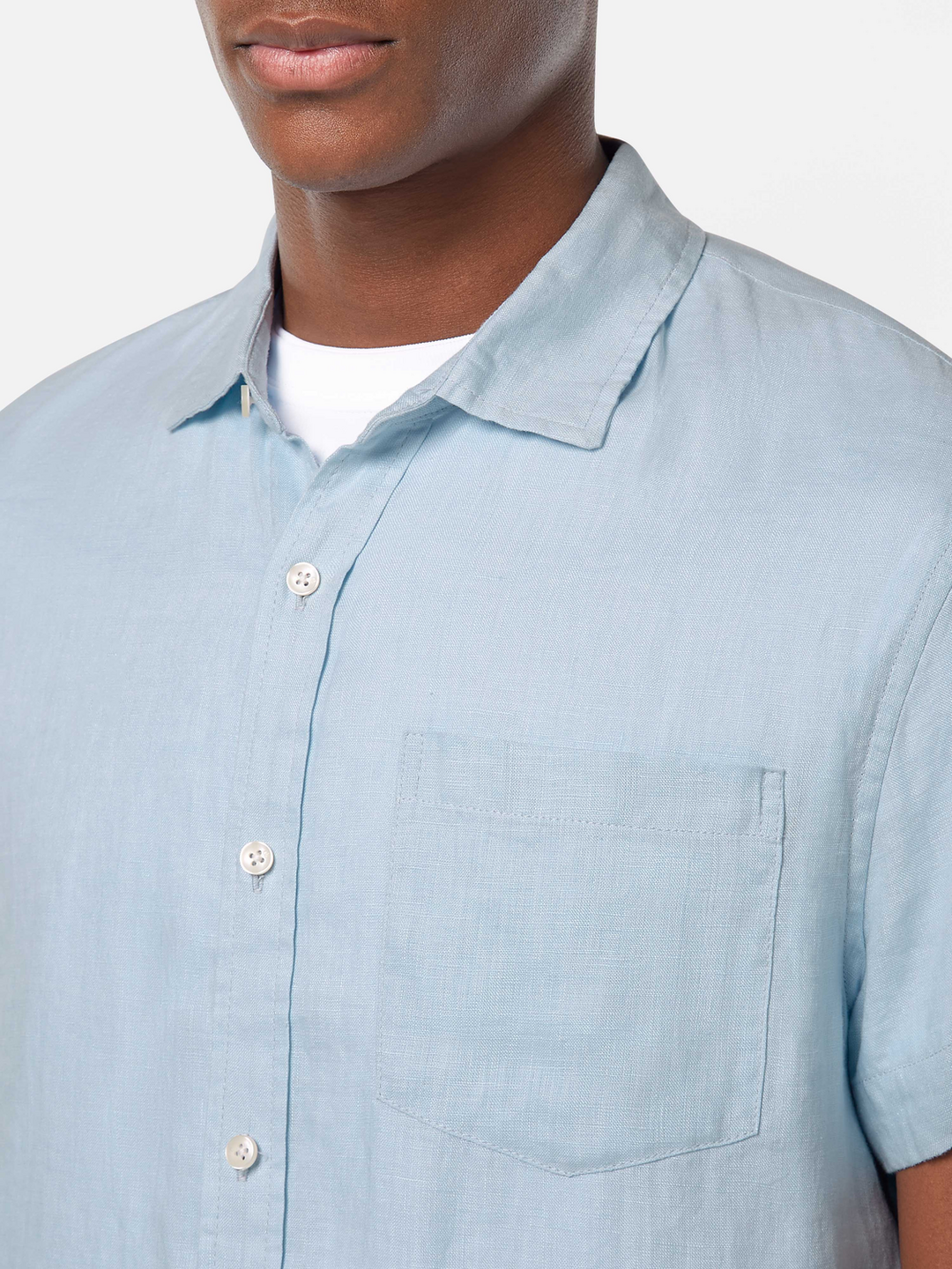 Seasonal core-short-sleeve regular fit linen shirt