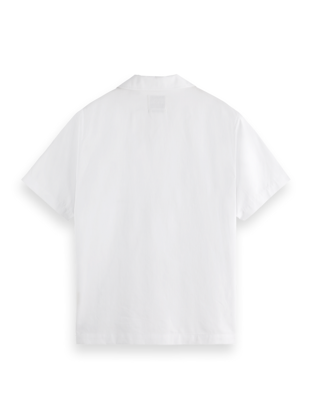 Short-sleeved relaxed-fit linen blend shirt