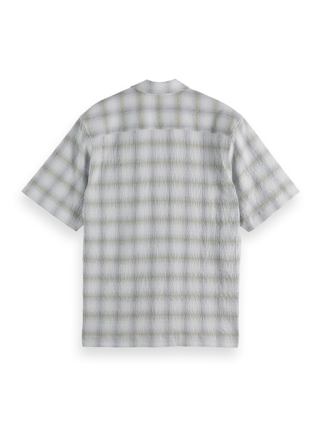 Checked short-sleeved relaxed-fit shirt
