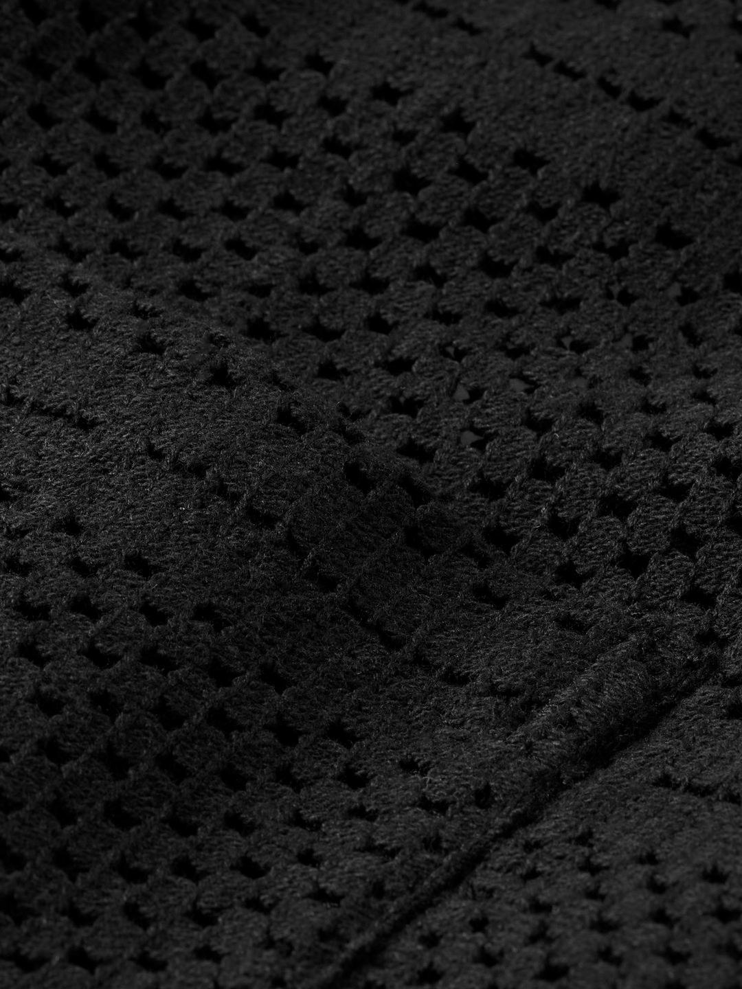 Crochet short-sleeved relaxed-fit shirt
