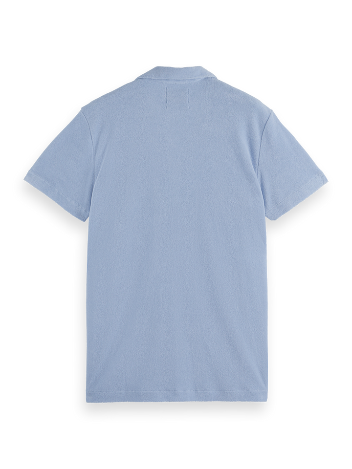 Short-sleeved regular fit towelling shirt
