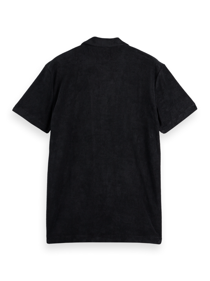 Short-sleeved regular fit towelling shirt