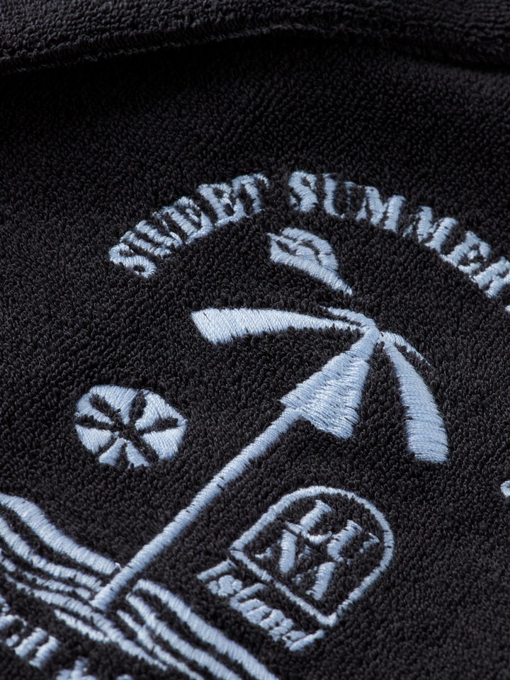 Short-sleeved regular fit towelling shirt