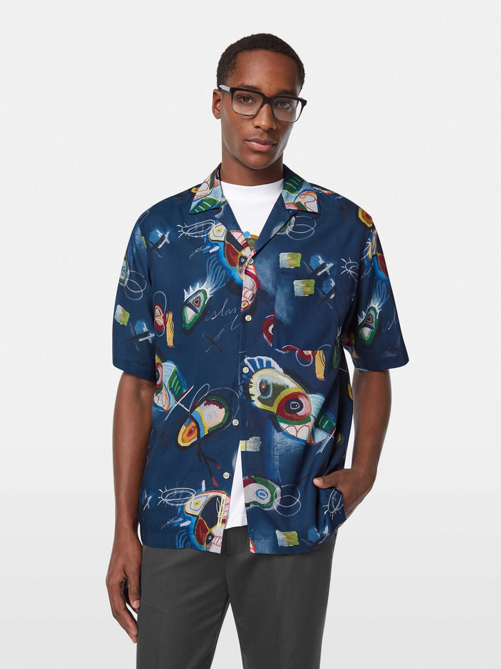 AOP short-sleeved relaxed-fit