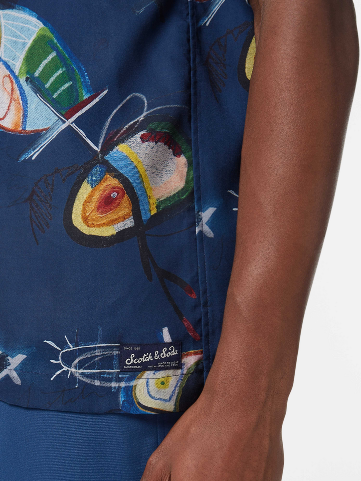 AOP short-sleeved relaxed-fit
