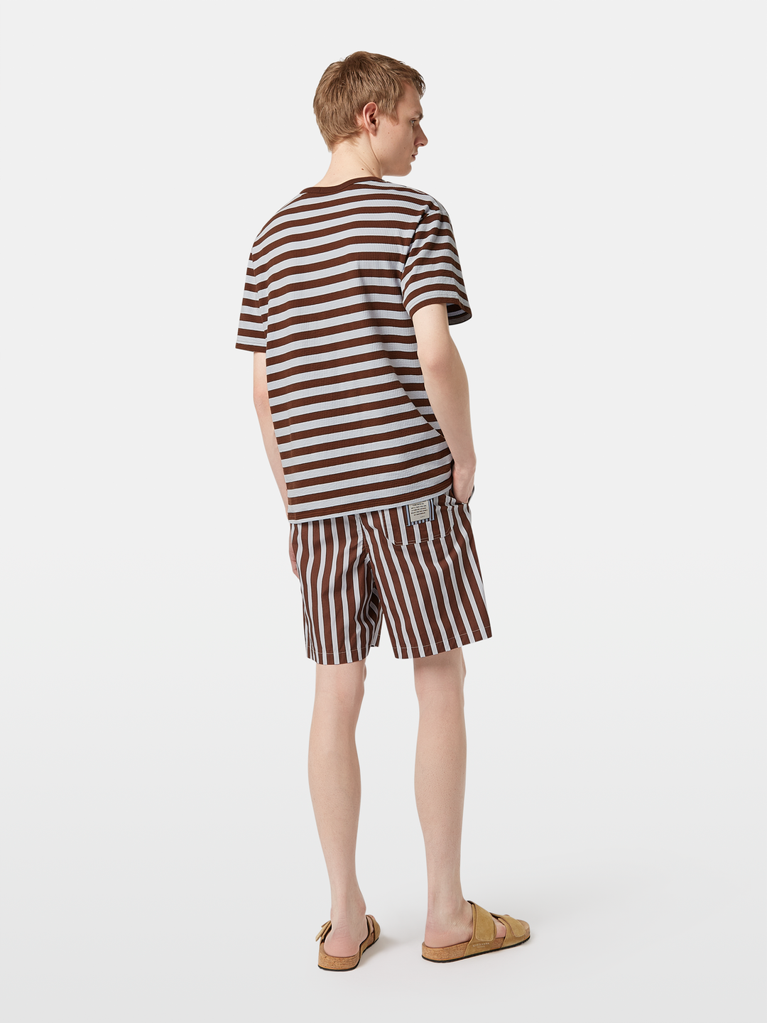 Relaxed-fit waffle striped T-shirt