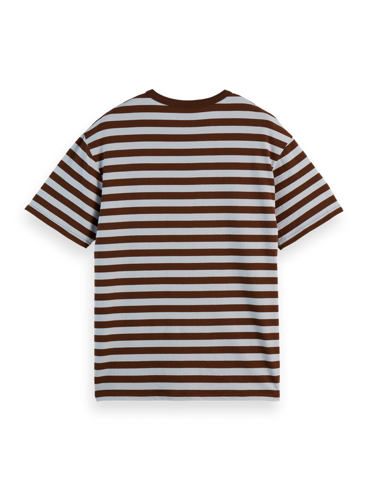 Relaxed-fit waffle striped T-shirt