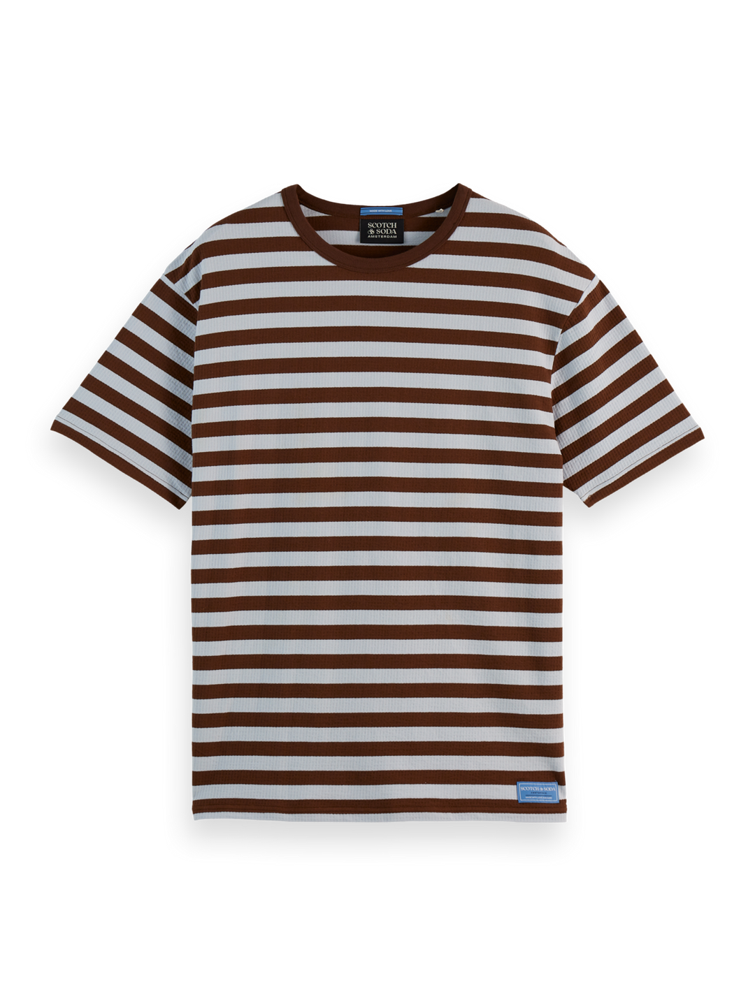 Relaxed-fit waffle striped T-shirt