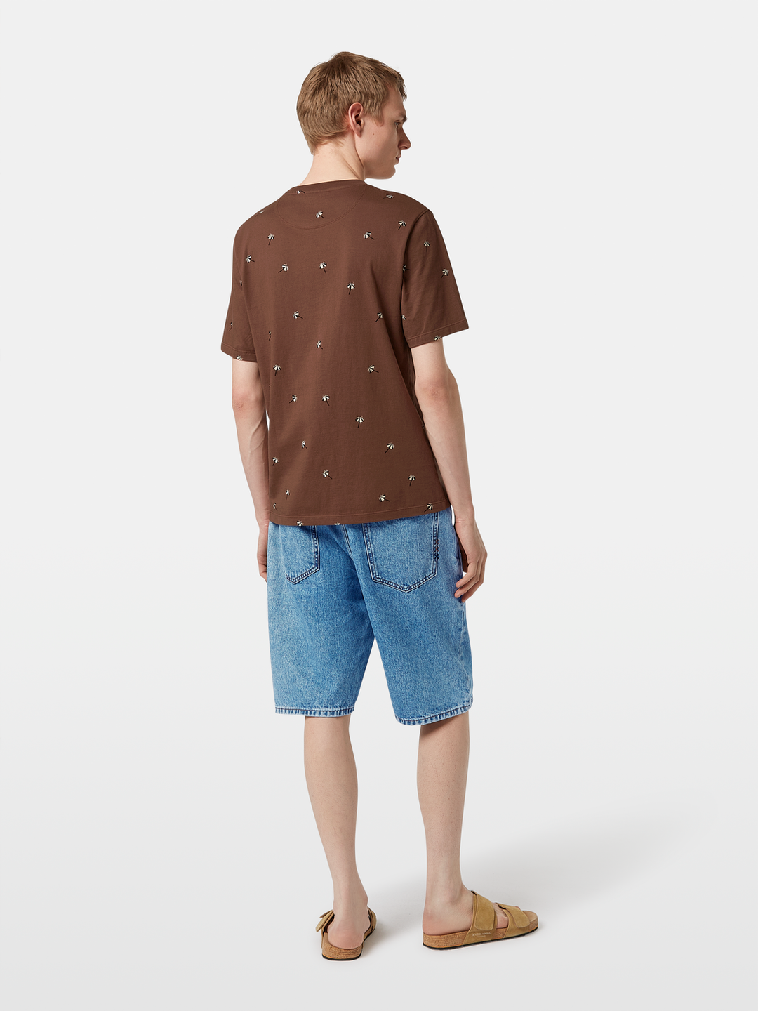 Regular fit micro AOP T-shirt