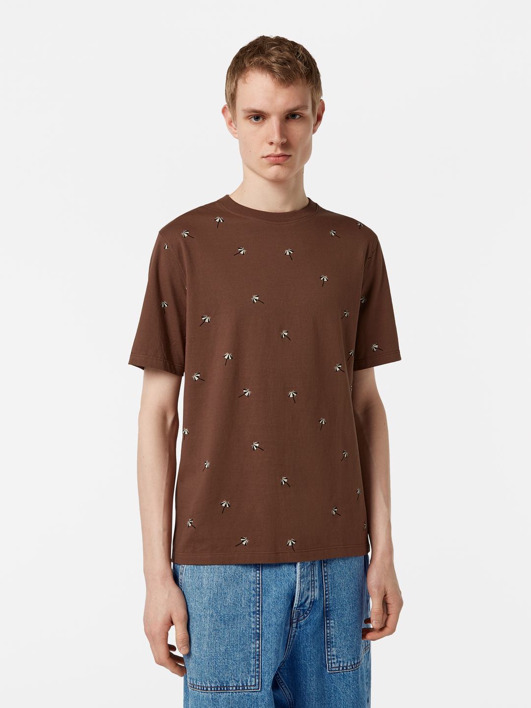 Regular fit micro AOP T-shirt