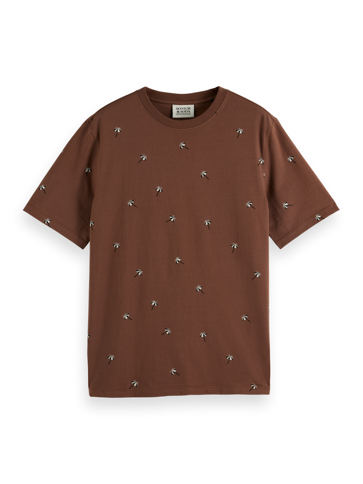 Regular fit micro AOP T-shirt