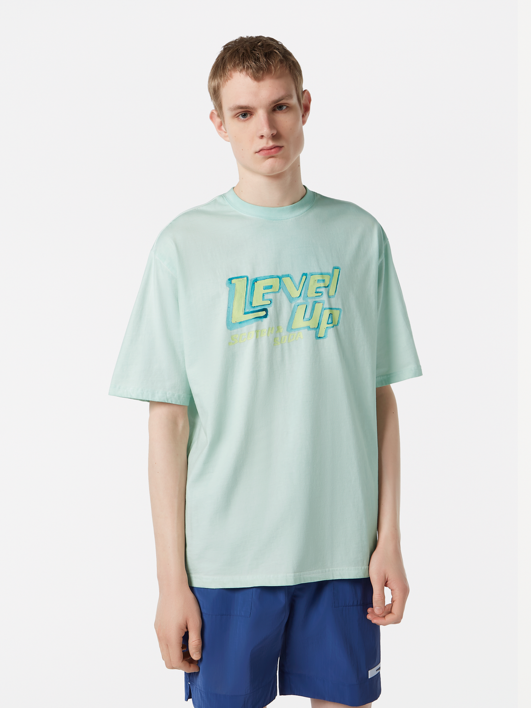 Relaxed fit garment-dyed graphic T-shirt