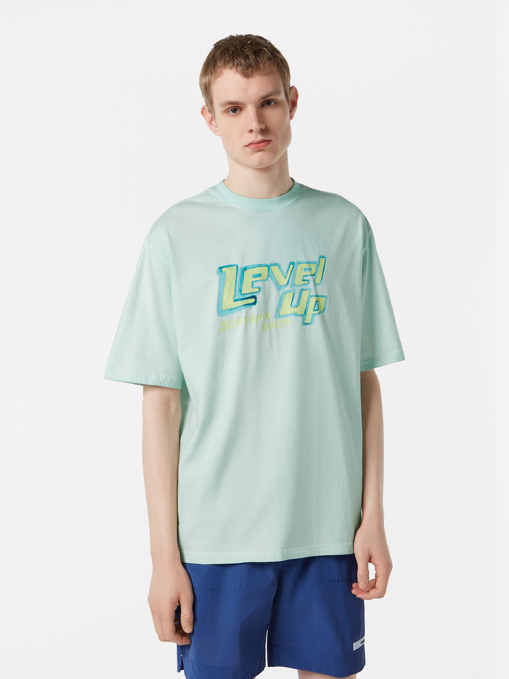 Relaxed fit garment-dyed graphic T-shirt