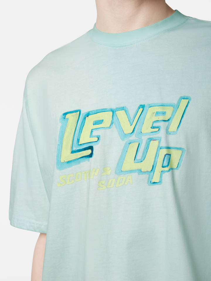 Relaxed fit garment-dyed graphic T-shirt