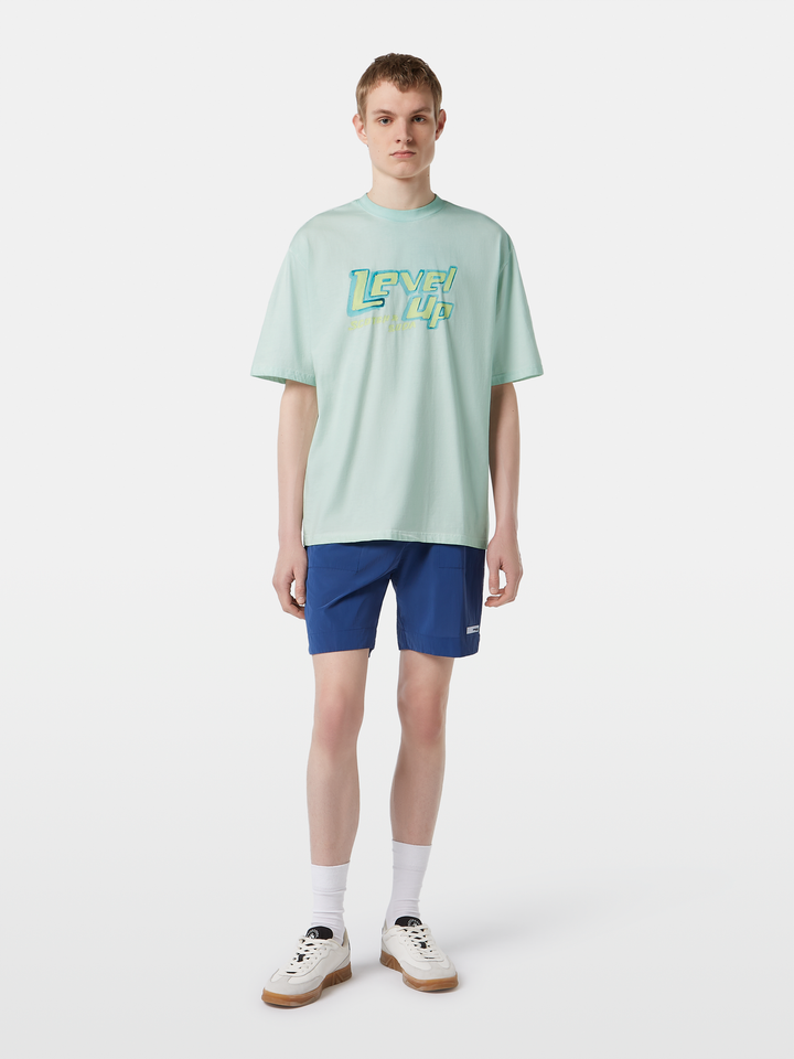 Relaxed fit garment-dyed graphic T-shirt