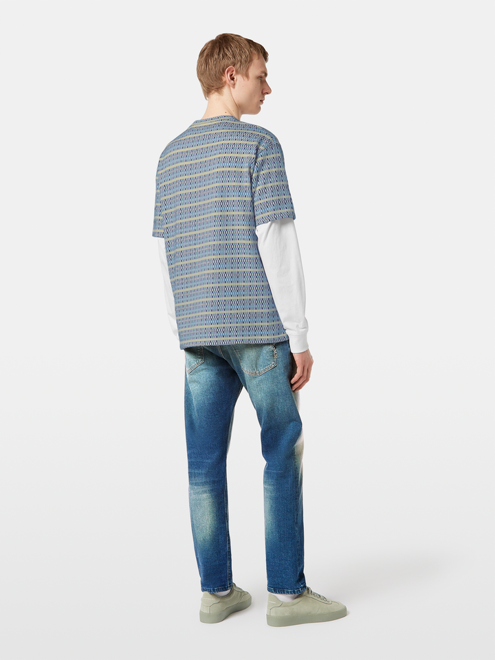 Relaxed-fit jacquard T-shirt
