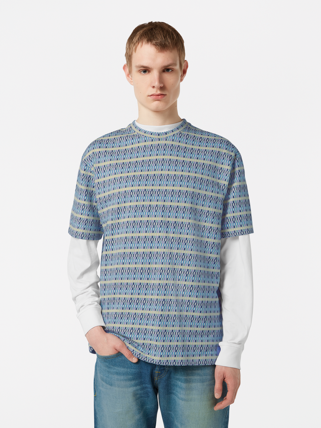 Relaxed-fit jacquard T-shirt