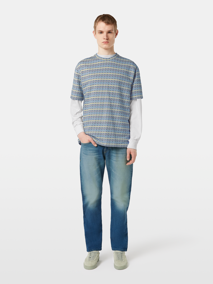 Relaxed-fit jacquard T-shirt