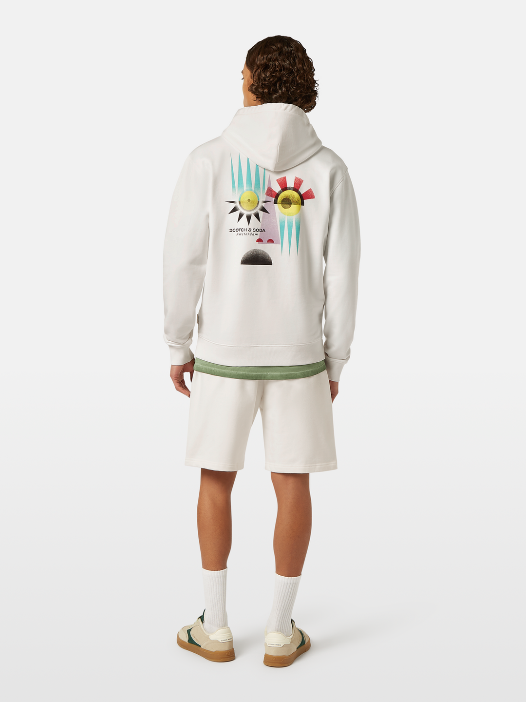 Regular fit front and back artwork hoodie