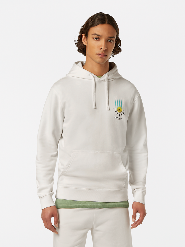 Regular fit front and back artwork hoodie