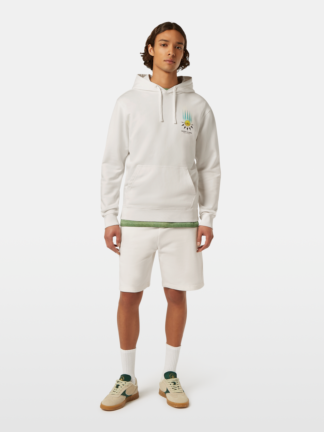 Regular fit front and back artwork hoodie